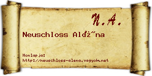 Neuschloss Aléna névjegykártya